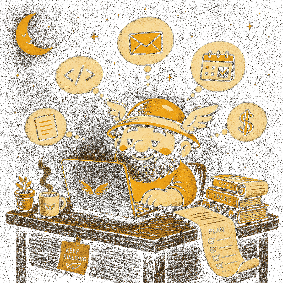 Hermes spawning many ideas in parallel